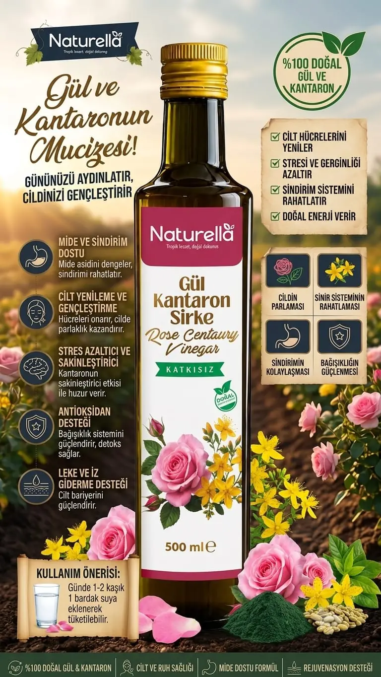 NATURELLA GÜL KANTARON SİRKE görsel 2