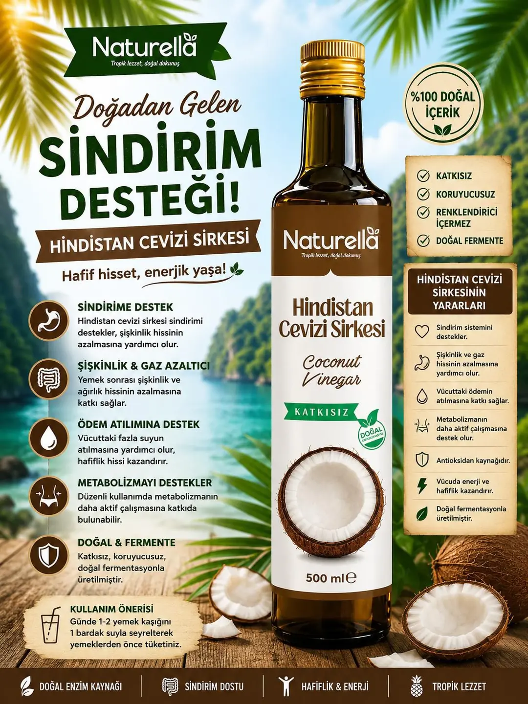 NATURELLA HİNDİSTAN CEVİZİ SİRKESİ görsel 2