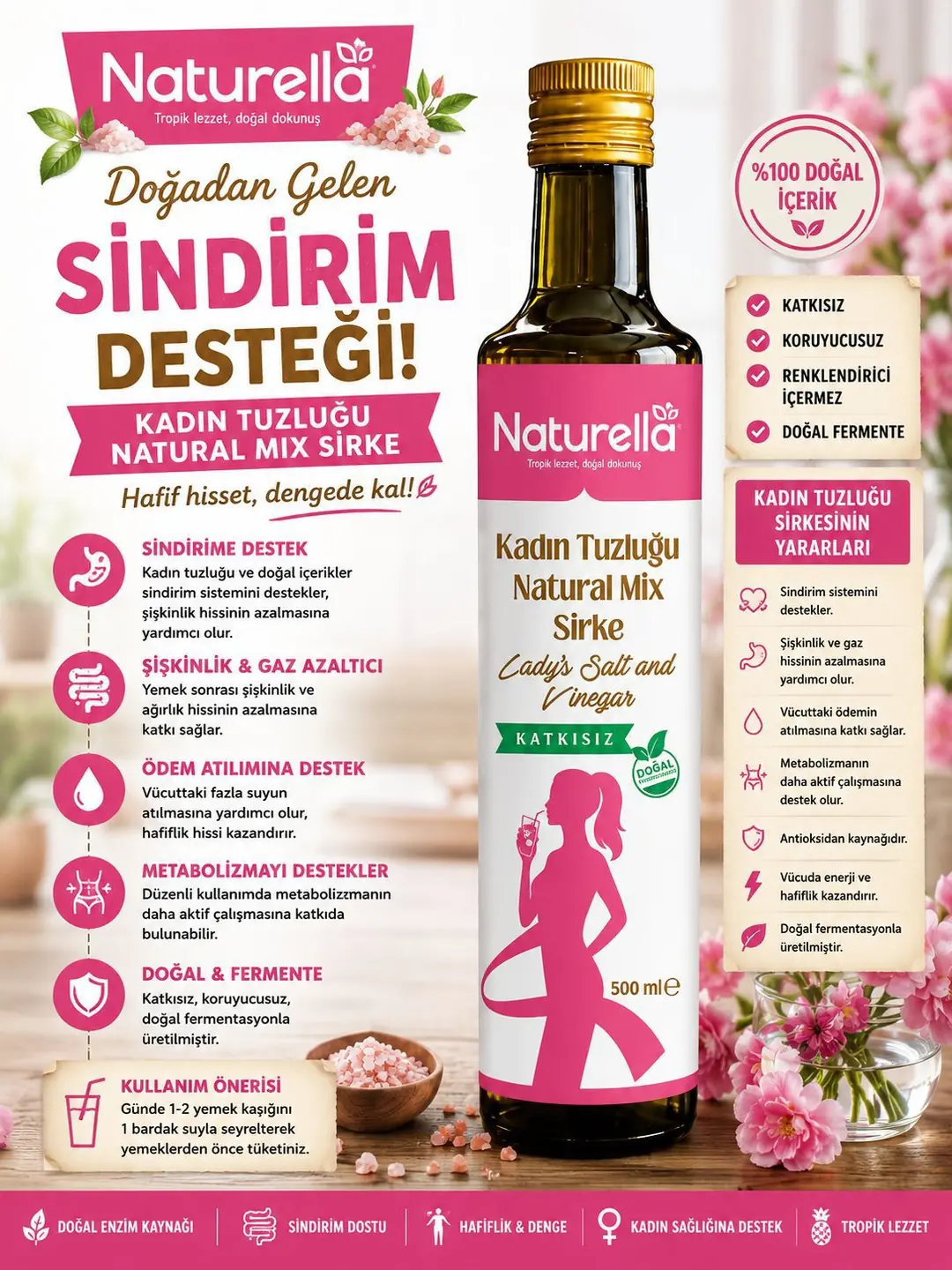 KADIN TUZLUĞU NATURELLAL MİX SİRKE görsel 2