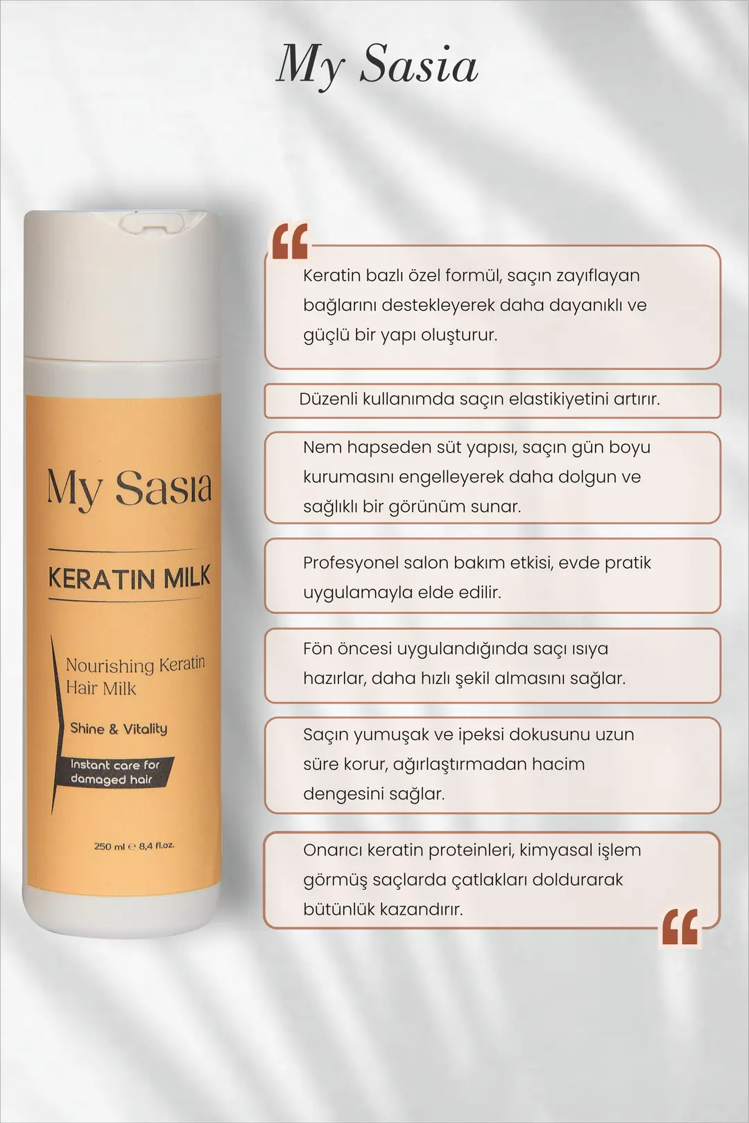 My Sasia Onarıcı Keratin Sütü görsel 3