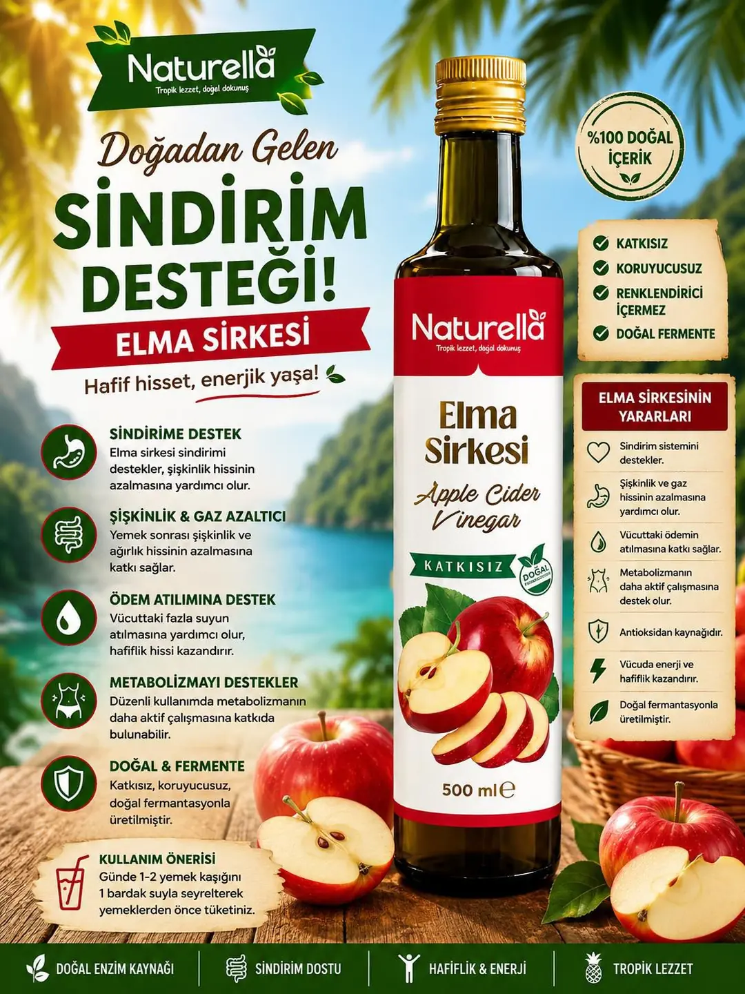 NATURELLA ELMA SİRKESİ görsel 2