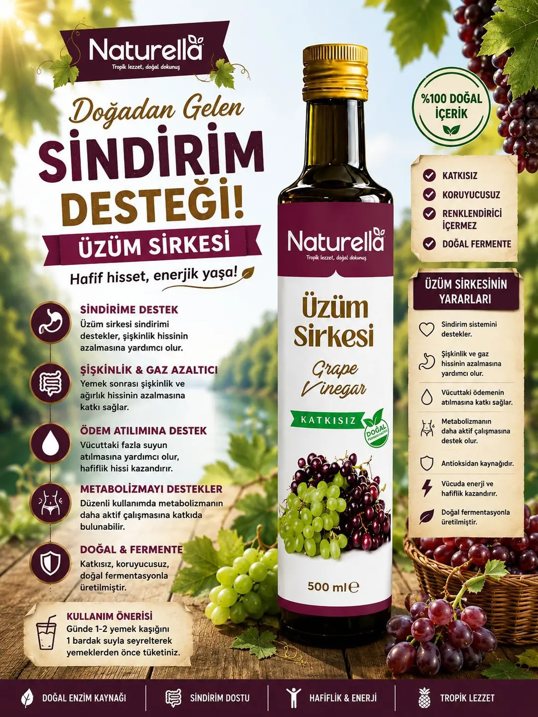 NATURELLA ÜZÜM SİRKESİ görsel 2